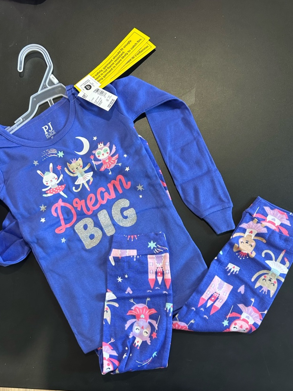 Girls' 'Dream Big' Blue Pajama Set
